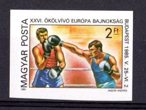 Hungary 1985 Sc#2918 EUROPEAN BOXING CHAMPIONSHIPS Single IMPERFORATED MNH