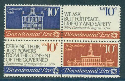 1543-1546 10c Continental Congress Fine MNH Plt LL 35313 ...