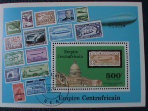 CENTRAL AFRICA-EMPIRE-1977 ZEPPELIN & UNITED STATES CAPITAL-WASHINGTON D.C.S/S