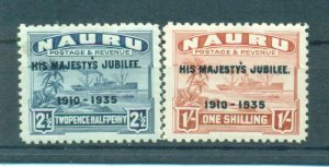 Nauru sc# 31-34 mh cat value $9.90