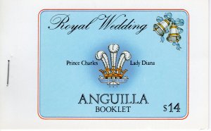 Anguilla 1981 Sc#444B/446B Diana Wedding Booket MNH