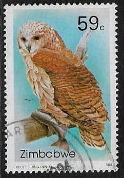 Zimbabwe #683 Used Stamp - Pels Fishing Owl - Bird