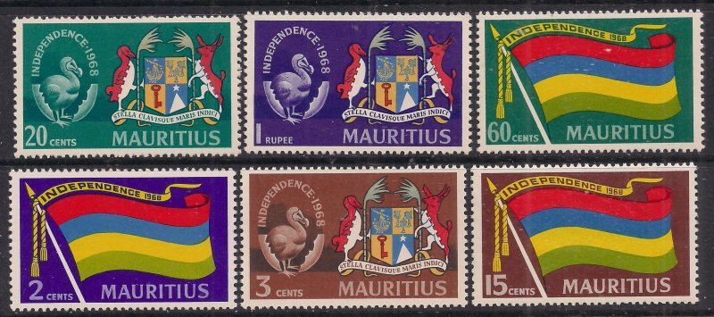 Mauritius 1968 QE2 Set Independence Umm SG 364 - 369  ( G1026 )