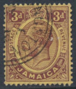 Jamaica  SG 62b  SC# 71 *  Used  Purple /  Lemon see details & scans