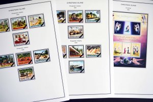 COLOR PRINTED CHRISTMAS ISLAND 1958-2010 STAMP ALBUM PAGES (94 illustr. pages)