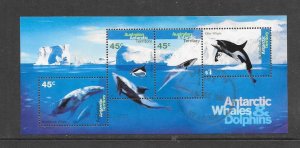 WHALES - AUSTRALIAN ANTARCTIC TERRITORY #1L97a  S/S  USED