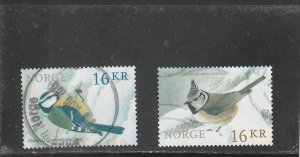 Norway  Scott#  1757-1758  Used  (2015 Birds)