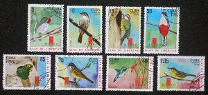 CUBA Sc# 4825-4832  PARROTS Birds  CPL SET of 8 stamps 2008  used / cancelled