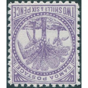 Samoa 1897 2s 6d reddish lilac Wmk inverted SG64a Unused