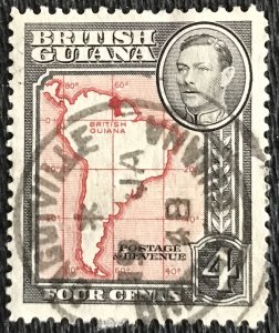 British Guiana #232a Used CDS Single Map L39