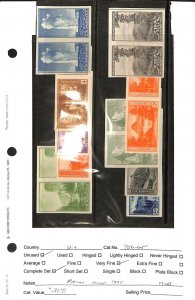 United States, Postage Stamp, #756-765 Mint No Gum Pairs, 1935 (BA)