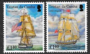 TRISTAN DA CUNHA SG1129/30 2015 HORNET/PENGUIN (SHIPS) MNH 