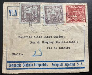 1931 Asuncion Paraguay Airmail Cover To Rio De Janeiro Brazil