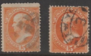 U.S. Scott #163 Webster Stamp - Used Set of 2