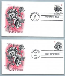 2015 Rose and Tulip Sc 4959-4960 FDC ArtCraft floral blooms love garden beauty