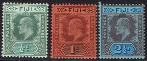 FIJI 1903 KEVII ½D 1D AND 2½D WMK CROWN CA