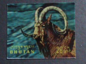 ​BHUTAN 1970 SC#116B 3D STAMP- WILD ANIMALS-IBEX MINT WE SHIP TO WORLD WIDE.