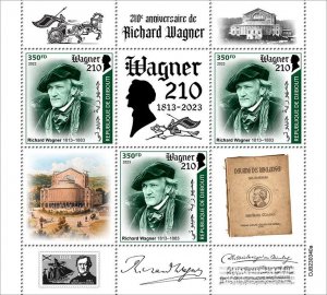 DJIBUTI - 2023 - Richard Wagner - Perf 3v Sheet - Mint Never Hinged