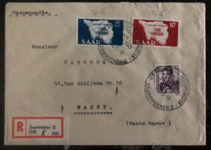 1948 Saar Protectorate First Day Cover FDC To Wassy France 1 Year Constitution