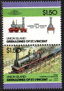 St. Vincent Grenadines - Union Island Sc #50 Mint Hinged pair