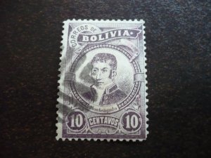 Stamps - Bolivia - Scott# 50 - Used Part Set of 1 Stamp