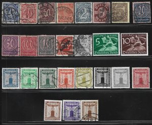 COLLECTION LOT 13 GERMANY 26 AC BOB STAMPS 1920+ CV+$47