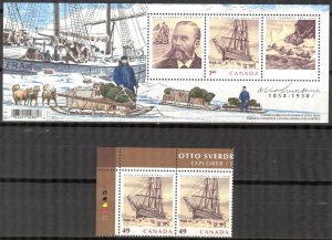 Canada 2004 Otto Sverdrup Ships Mi.2182 + Bl.69 MNH