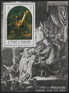 St Thomas & Prince Is #697 MNH S/Sheet - Easter Painting