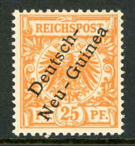 Germany 1898 New Guinea 25pf Orange First Issue Scott #5 MNH F663