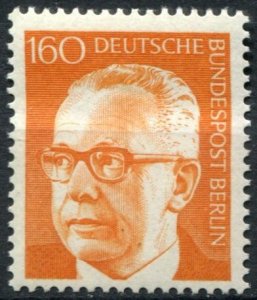 Berlin Sc#9N300 MNH, 160p org, Federal President Dr. Gustav Heinemann (1972)