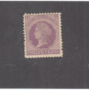 PRINCE EDWARD ISLAND # 16 VF-MVLH 12cts 1868-70 QN VICTORIA /VIOLET CV $10