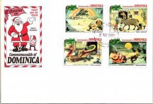 Dominica FDC 1981 - Santa's Workshop - Roseau - Block of 4 - F65024