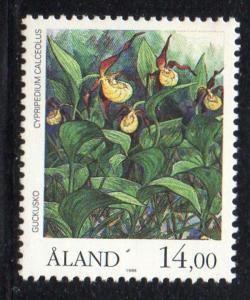 Aland Finland Sc 54 1989 14m flowers stamp mint NH