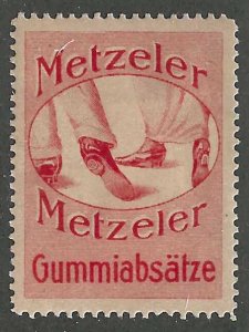 Metzeler Rubber (Shoe) Heels, Early Germany Poster Stamp  
