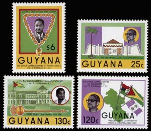 GUYANA Sc 1505-08 VF/NH  L.F.S. Burnham, President - Nice Stamps & P.O. Fresh