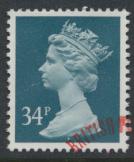 Great Britain SG X987 Sc# MH151    Used with first day cancel - Machin 34p