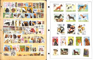 Dogs on Stamps Topical Collection, 11 Pages