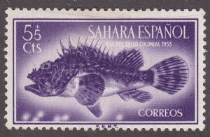 Spanish Sahara B27 Orange Scorpion fish 1953