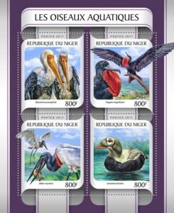 Niger - 2017 Water Birds - 4 Stamp Sheet - NIG17208a