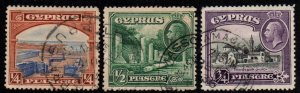 Cyprus # 125 - 127 U VF 