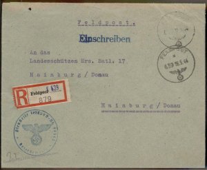 3rd Reich Germany WWII Salonika Greece Feldpost Cover G97970