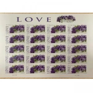2010 LOVE Violets 5 Books of 20PCS Forever Stamps