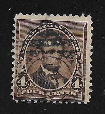 SC# 222 - (4c) -   Lincoln, dark brown, used single