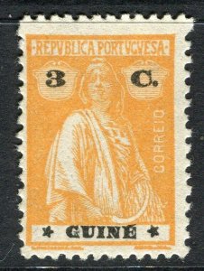 PORTUGUESE GUINEA;  1914-20 early Ceres issue Mint hinged 3c. value