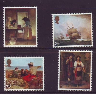 Jersey  Sc 57-0 1971 Jersey Paintings stamps NH