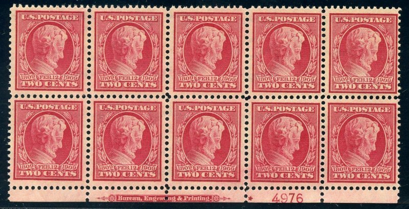 US SCOTT #367 Plate Block Of 10, Mint-VF-Sup-OG-NH (DFP 8/11/20)