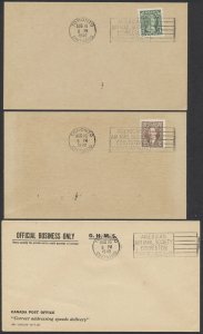 1940 American Air Mail Society Convention Slogan On 2 Cards And OHMS Cover