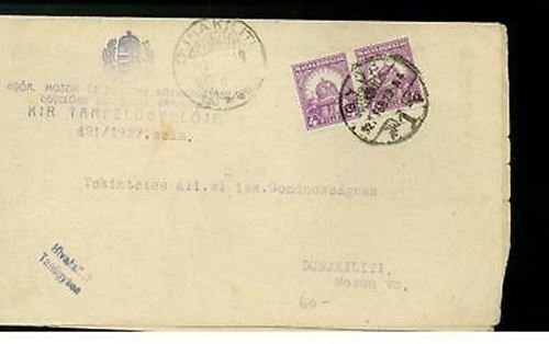 1927 Dunakiliti Hungary letter cover