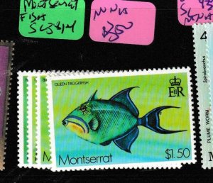 Montserrat Fish SC 381-4 MNH (1ged) 