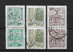 Korea Scott # 582-584 set+,VF mint lightly hinged nice color scv $141,see pic !